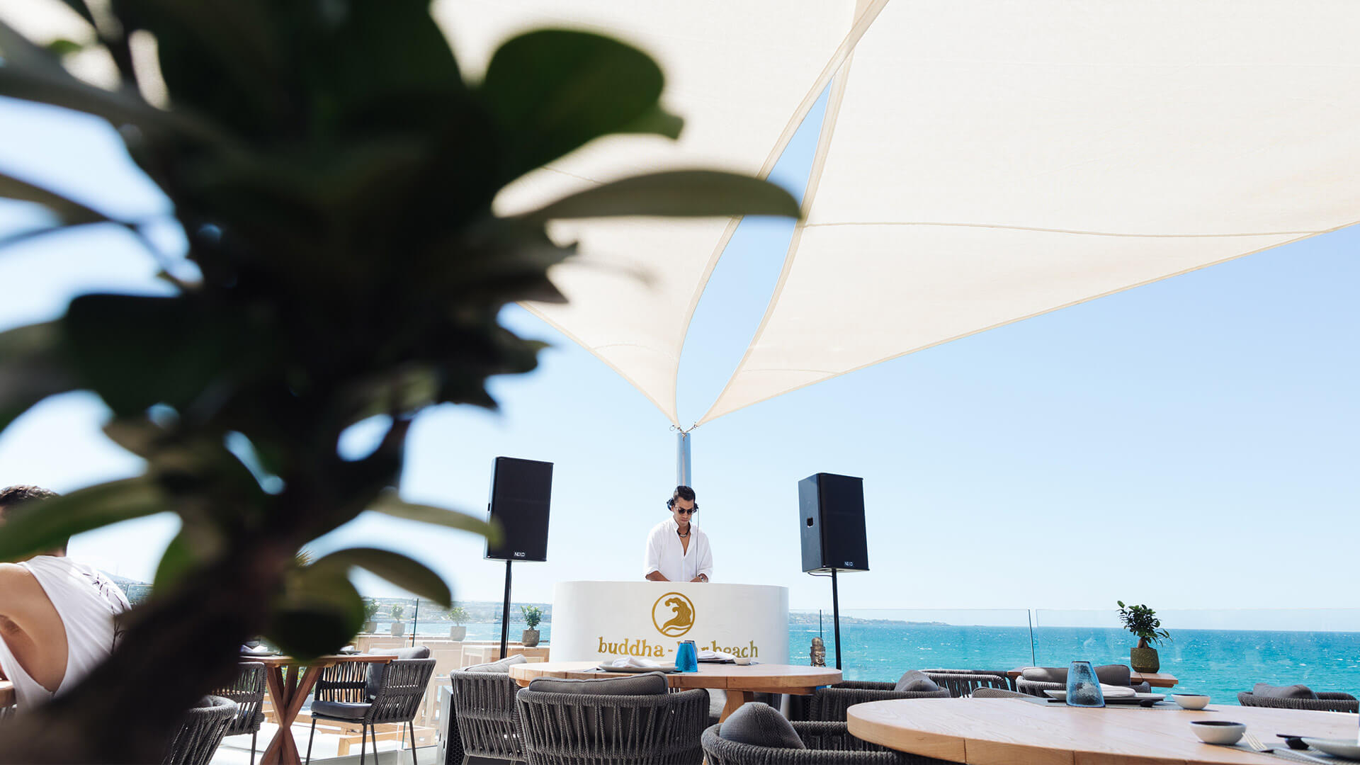 Live events with international DJs are hosted in Buddha-bar Beach Crete